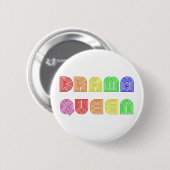 Drama Queen Ronde Button 5,7 Cm (Voorkant /achterkant)