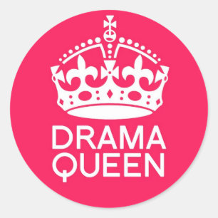 Drama Queen Ronde Sticker