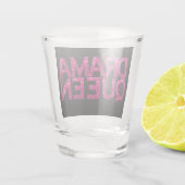 Drama Queen Roze Glitters  Shot Glas (Achterkant)