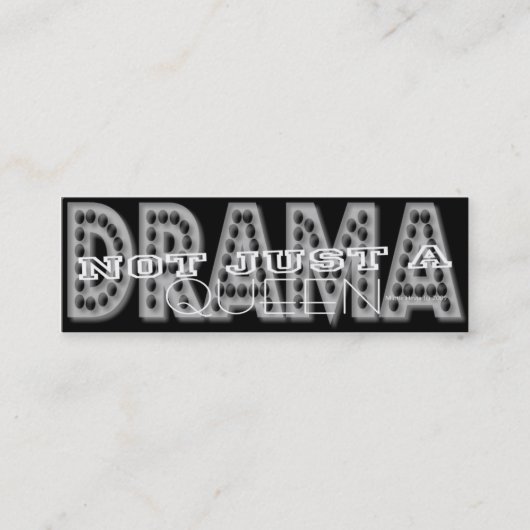 Drama Queen - Social Media Personal Card Mini Visitekaartje (Voorkant)