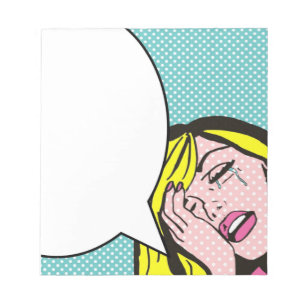 Drama Queen Speech Bubble Pop Art-laptop Notitieblok