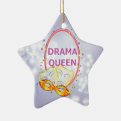 Drama Queen Stars theatermaskers Keramisch Ornament (Rechts)