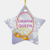 Drama Queen Stars theatermaskers Keramisch Ornament (Achterkant)