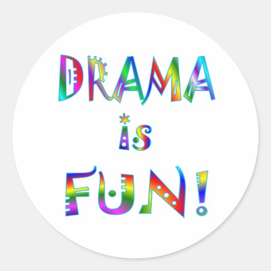 Drama Ronde Sticker (Voorkant)