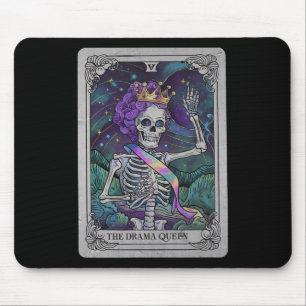 Drama Skelet Queen Tarot Kaart Gothic Witchy Hall Muismat