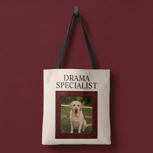 Drama Specialist Grappige Hondenfoto op Maat Tote Bag