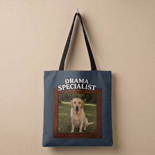 Drama Specialist Grappige Hondenfoto op Maat Tote Bag