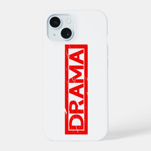 Drama Stempel iPhone 15 Case (Achterkant)