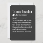 Drama Teacher Feestdagenkaart (Voorkant)