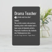 Drama Teacher Feestdagenkaart (Staand voorkant)