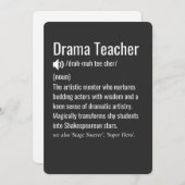 Drama Teacher Feestdagenkaart (Voorkant / Achterkant)