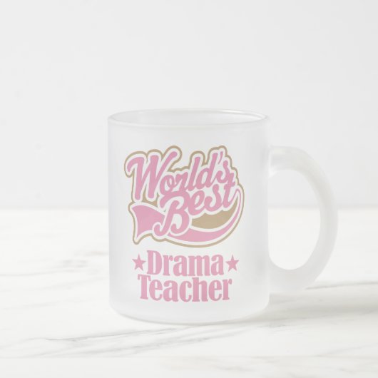 Drama Teacher Gift (Beste werelden) Matglas Koffiemok (Rechts)