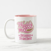 Drama Teacher Gift (Beste werelden) Tweekleurige Koffiemok (Links)