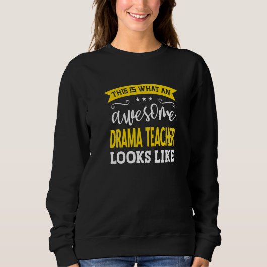 Drama Teacher Job Title Employee Funny Worker Dram Trui (Voorkant)