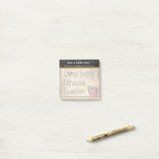 Drama Teacher |  stijl Post-it® Notes (Op bureau)
