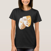 Drama Theater maskers Comedy en tragedie T-shirt (Voorkant)