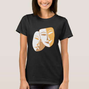 Drama Theater maskers Comedy en tragedie T-shirt