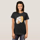 Drama Theater maskers Comedy en tragedie T-shirt (Voorkant volledig)