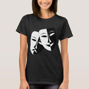 Drama Theater maskers Comedy en tragedie T-shirt