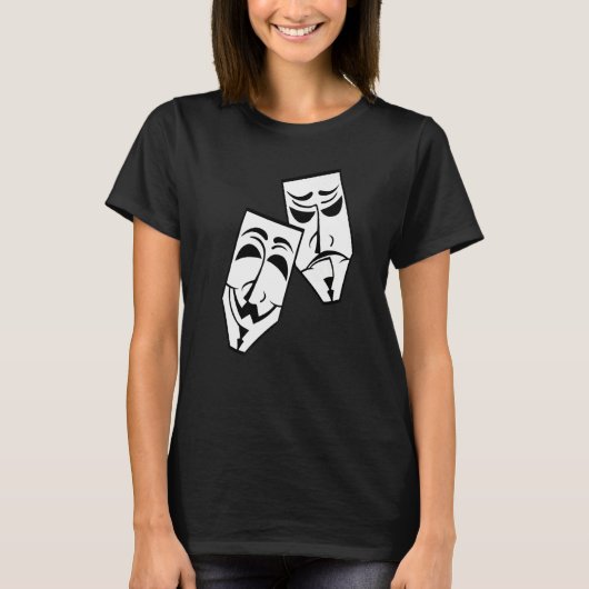 Drama Theater Masks Comedy and Tragedy  1 T-shirt (Voorkant)
