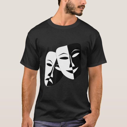 Drama Theater Masks Comedy and Tragedy T-shirt (Voorkant)