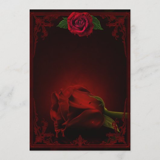 Drama van de liefde, het gotische Roos van de heri Menu (Achterkant)