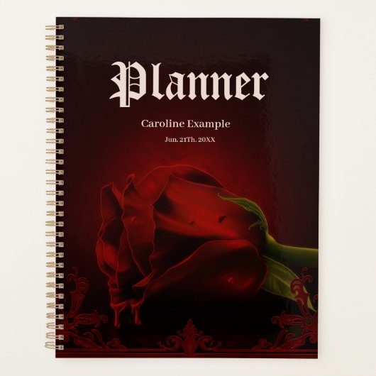 Drama van de liefde, het gotische Roos van de heri Planner (Voorkant)