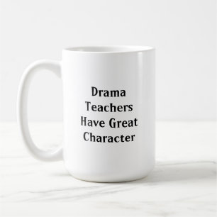 Dramadocenten hebben een groot personage koffiemok