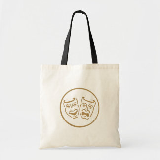 Dramamaskers (wit en goud) tote bag
