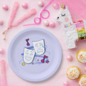 Dramaskers: Comedy en tragedie Papieren Bordje (Feest)