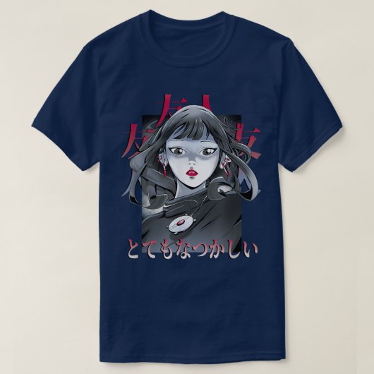 Dramatic Anime Girl T-shirt (Design voorkant)