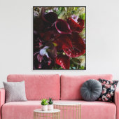 Dramatic Burgundy Floral Canvas Afdruk (Insitu (Woonkamer))