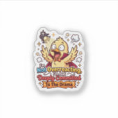 Dramatic Duck Funny Sarcastic Sticker (Voorkant)