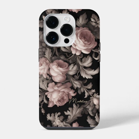 Dramatic Flowers - iPhone 14 Pro gepersonaliseerd Hoesje (Achterkant)
