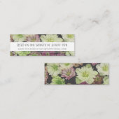DRAMATIC Garden Hellebore Mini Web RSVP-kaart Mini Visitekaartje (Voorkant / Achterkant)