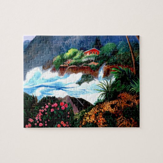 Dramatic Island Home Paradise Jigzaag Puzzle Legpuzzel (Horizontaal)