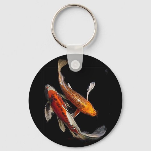Dramatic Koi Pair Sleutelhanger (Voorkant)