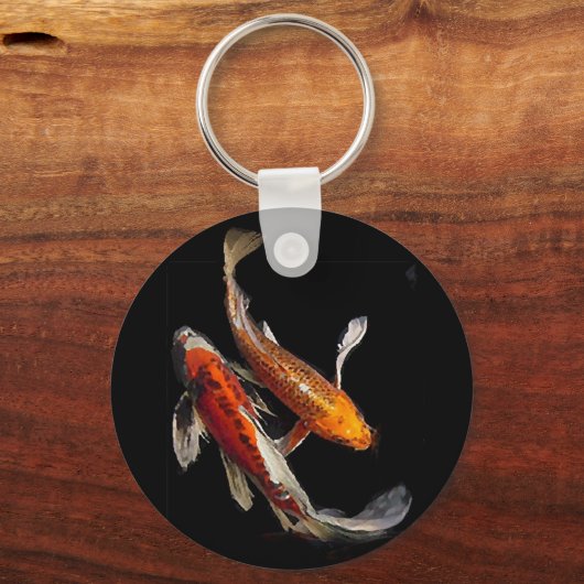 Dramatic Koi Pair Sleutelhanger (Voorkant)