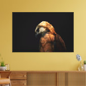 Dramatic Low Key Portrait of a Majestic Hawk Canvas Afdruk (Insitu (Woonkamer))