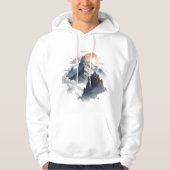 Dramatic Mountain Landscape with Clouds & Sun Rays Hoodie (Voorkant)