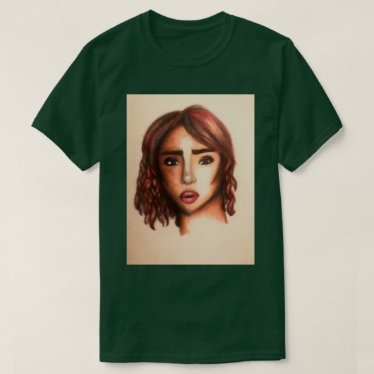 Dramatic Redhead Girl T-shirt (Design voorkant)