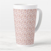 Dramatic Rose Gold Hearts Large Latte Mug Latte Mok (Rechterhoek)