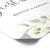 dramatic silver floral Wedding guest book Poster (Hoek)