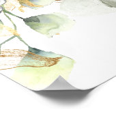 dramatic silver gold floral square Wedding Poster (Hoek)