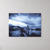 Dramatic Sunset, Beach, Sun Dunes / New Zealand Canvas Afdruk (Voorkant)