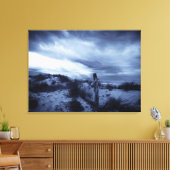 Dramatic Sunset, Beach, Sun Dunes / New Zealand Canvas Afdruk (Insitu (Woonkamer))