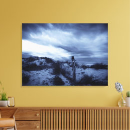 Dramatic Sunset, Beach, Sun Dunes / New Zealand Canvas Afdruk