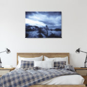 Dramatic Sunset, Beach, Sun Dunes / New Zealand Canvas Afdruk (Insitu (Slaapkamer))
