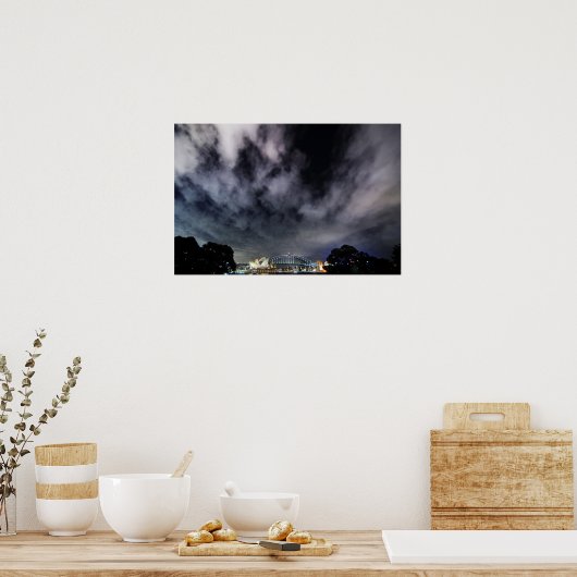 Dramatic Sydney Harbour Skyscapes Poster (Keuken)