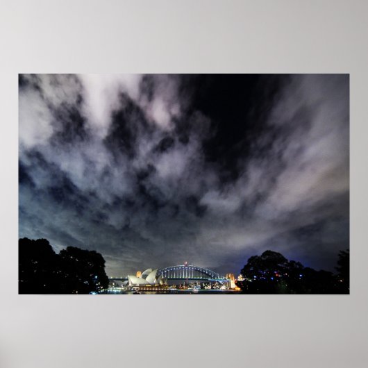 Dramatic Sydney Harbour Skyscapes Poster (Voorkant)